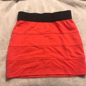 Orange Mini Skirt